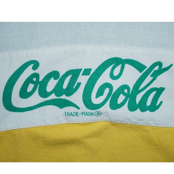 Vintage Coca-Cola Rugby Shirt Colorblock Polo Men’s Medium 90s Made in Hungary - Picture 4 of 4